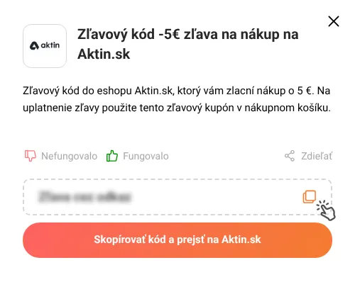 Návod ako skopírovať zľavový poukaz Aktin.sk