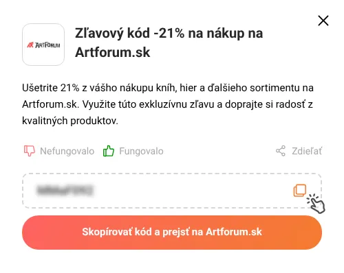 Návod ako skopírovať zľavový kód Artforum.sk